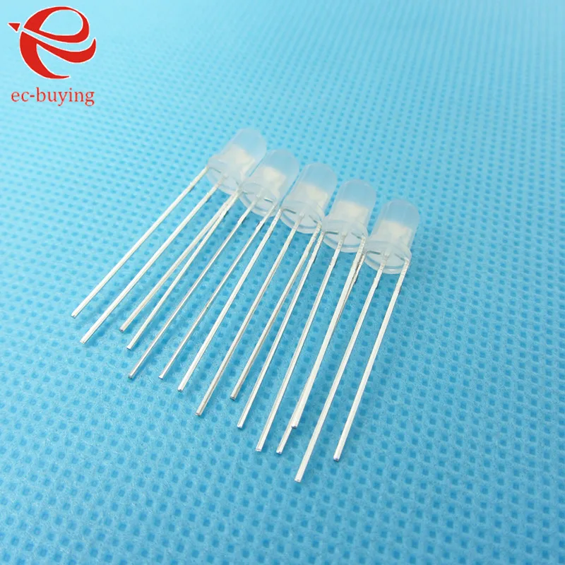 10pcs/lot F3 3mm LED Bi-Color Diffused Red Blue Common Cathode Round Light Emitting Diode Dual Foggy Two Plug-in DIY Kit