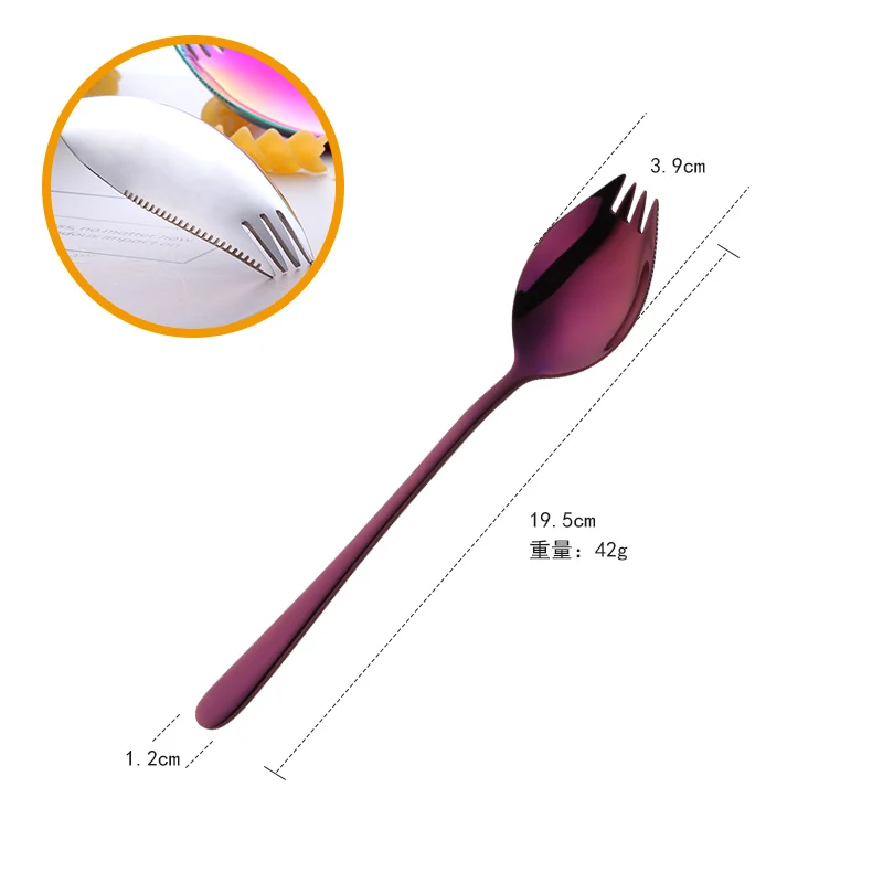 Nieuwe 3 In 1 Spork Fit Lepel Vork Multi-Functionele Servies Outdoor Reizen Camping Wandelen Bestek Gebruiksvoorwerpen Triple Picknick gadget