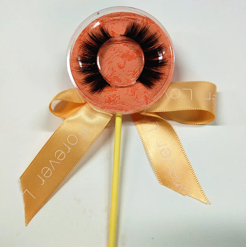 Seashine High Quality 10 pairs a lot Hot Style Mink Eyelash With Colorful Lollipop Package Wholesale Price For Free Shipping