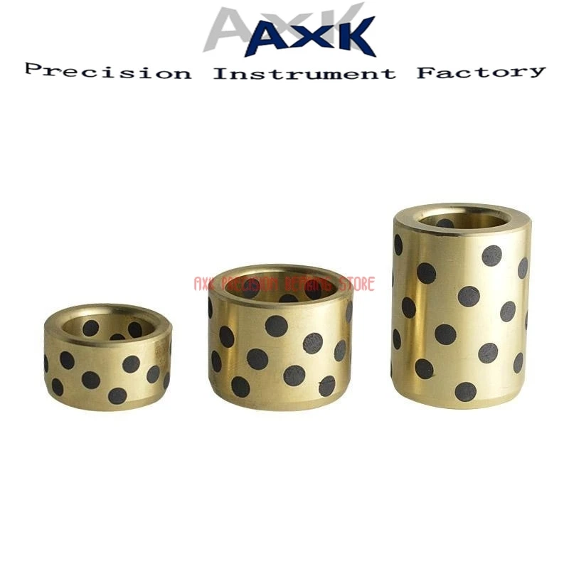 Lm25uu Lm25 4pcs 25x40x59 25*40*59mm Linear Graphite Copper Set Bearing Bushing Oil Self-lubricating Jdb