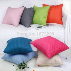 Free Shopping Custom 30*50  40*60 35*50cm 8 Colors Polyester Suede Embroidery Vertical Stripe Cushion Cover HT-PSUEC-B-l