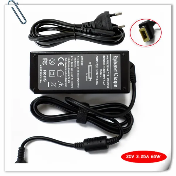 Notebook AC Adapter Power Supply Cord 65w For Lenovo G490AT G500AT G510AT M490S Laptop Battery Charger 20v 3.25a