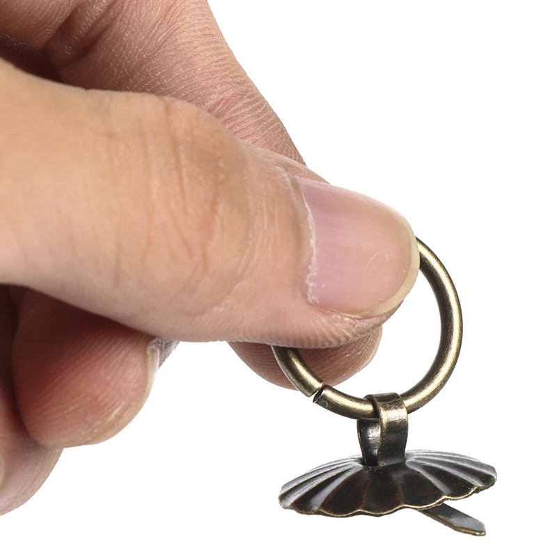 30pcs 19mm Vintage metal tin box decorated handle Mini Drawer Door ring pulls 0.74\