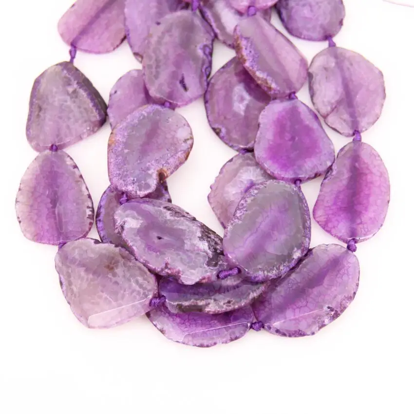 Approx 7PCS,Raw Natural Black Achate Long Faceted Slab Slice Beads Charm,Drilled Large Size Polished Achate in Random Shape