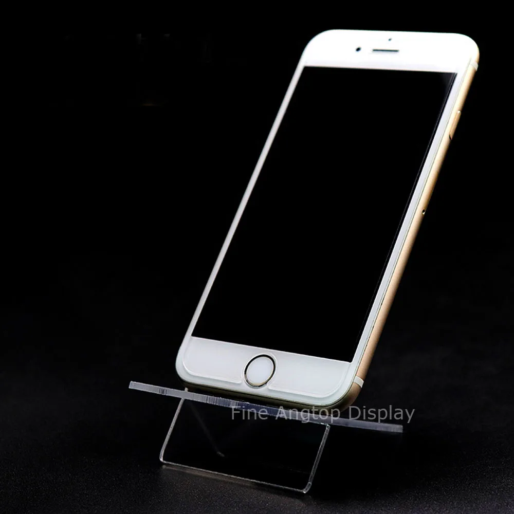 5pcs/lot Clear Acrylic Desktop Slanted Business Name Card Display Cell Phone Holder Jewelry Holder