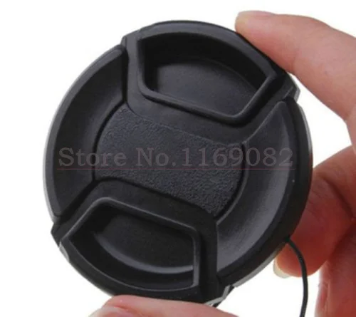 100PCS 55mm Lens Cap Cover With Anti-lose Cord for nik& CAN&N S&NY Alpha A200 A300 A350 A230 A330 A580 Free Ship  PENTAX