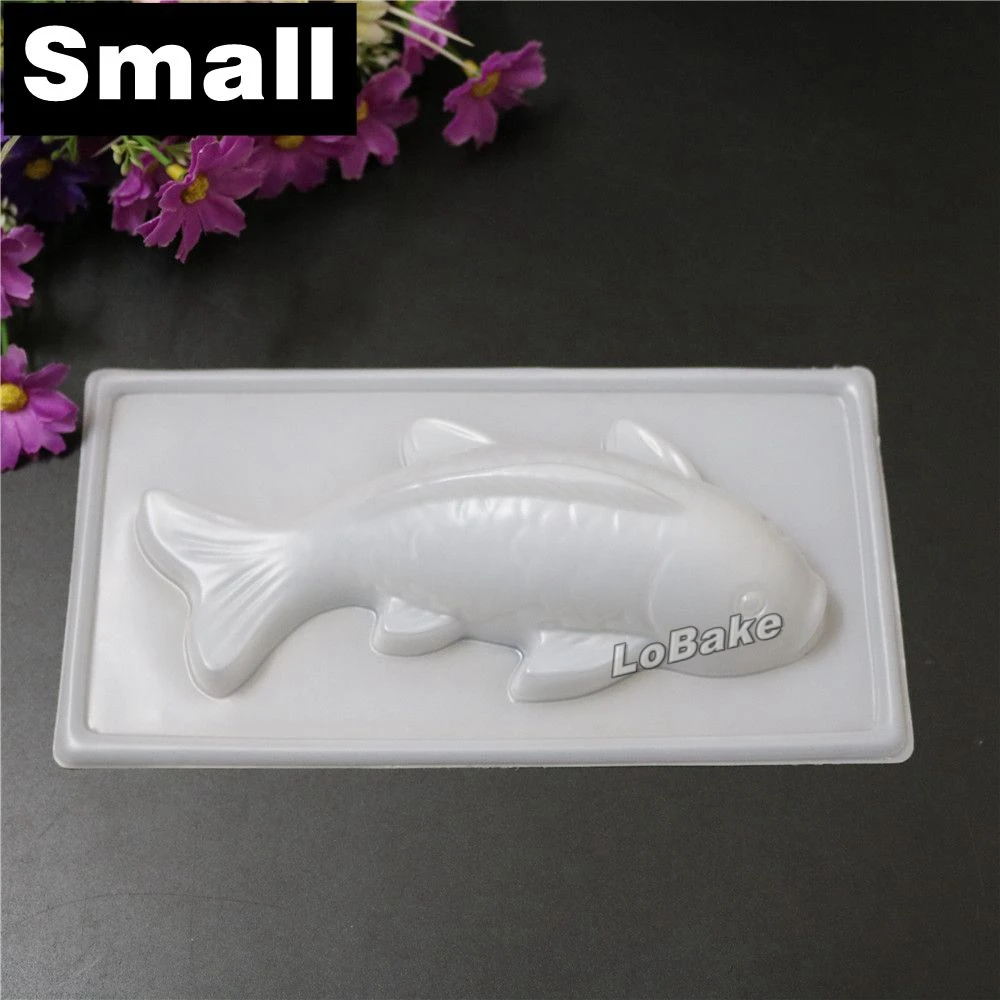 (5pcs/lot) Small Size cyprinoid fish Shape Semi-transparent PP Plastic Moon cake pudding Chocolate Candy Mold for home diy bake