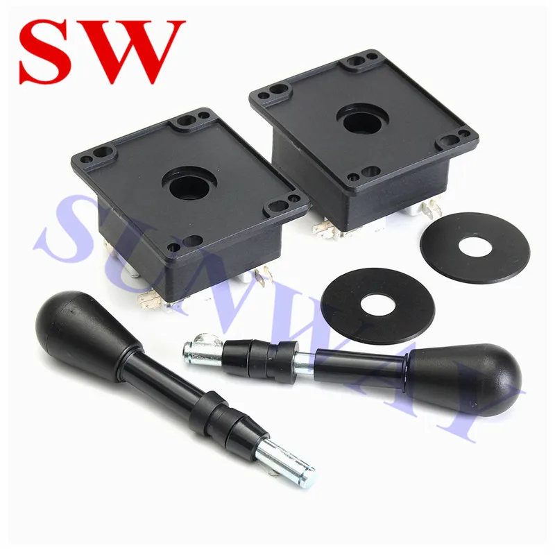 Joystick d'arcade happ rouge/noir, 2 pièces, Joystick de Style américain avec micro-interrupteurs pour distributeur automatique d'arcade Jamma