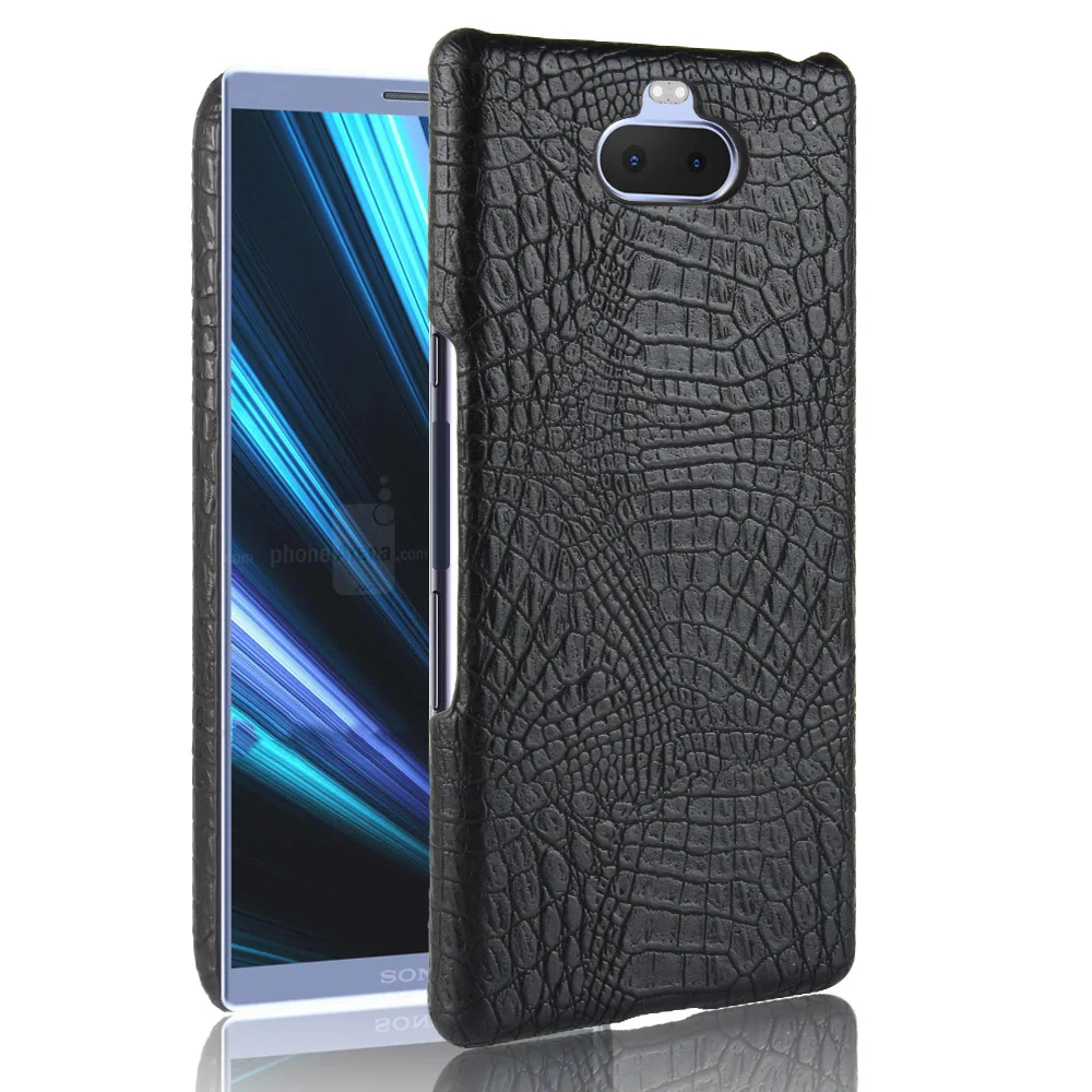 소니 Xperia 10 케이스 레트로 럭셔리 악어 가죽 커버, 소니 Xperia 10 Xperia 10 플러스 I3113 I4113 I4193 I3123 전화 케이스