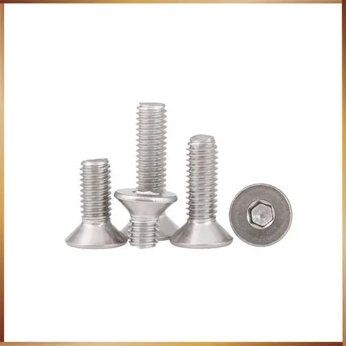 Free shipping M3*5 50PCS  DIN 304 stainless steel countersunk head flat head hex socket cap screwsstainless bolts,nails