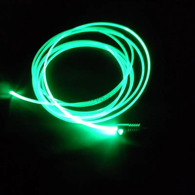 Iluminador de fibra óptica de tamaño pequeño con 3mm de diámetro, iluminador lateral promocional, núcleo sólido, plástico PMMA, entrada DC12V, 2W