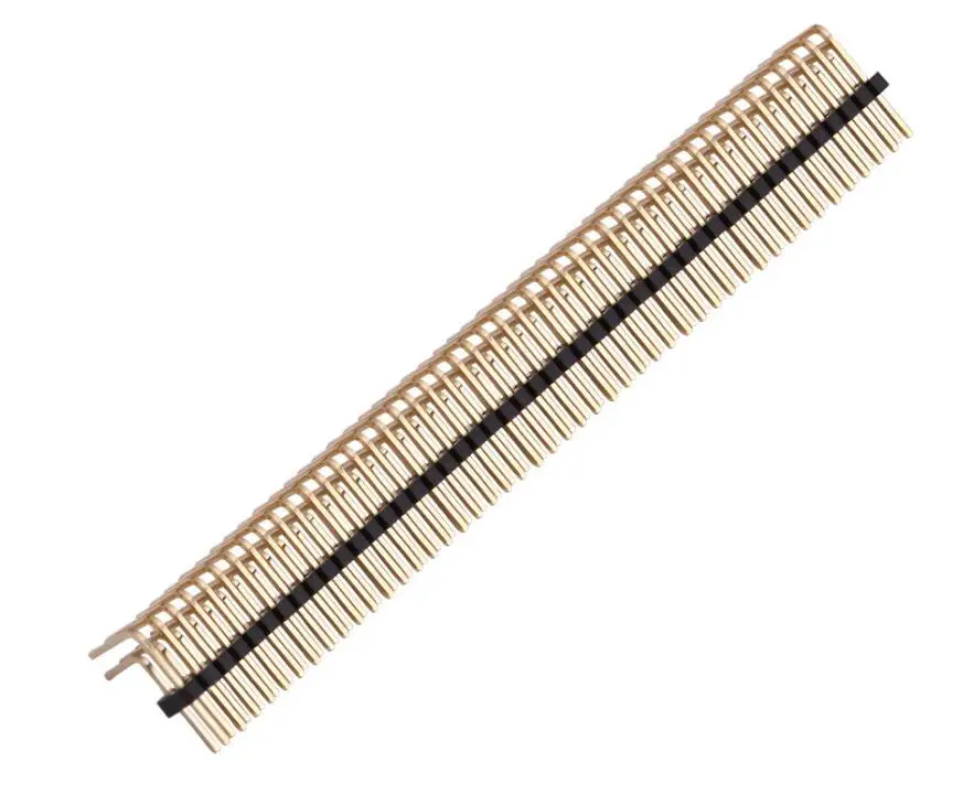 5PCS Gold Plated Pitch 1.27mm 2x50 Pin 100 Pin Double Row Right Angle Male Pin Header Strip Connector