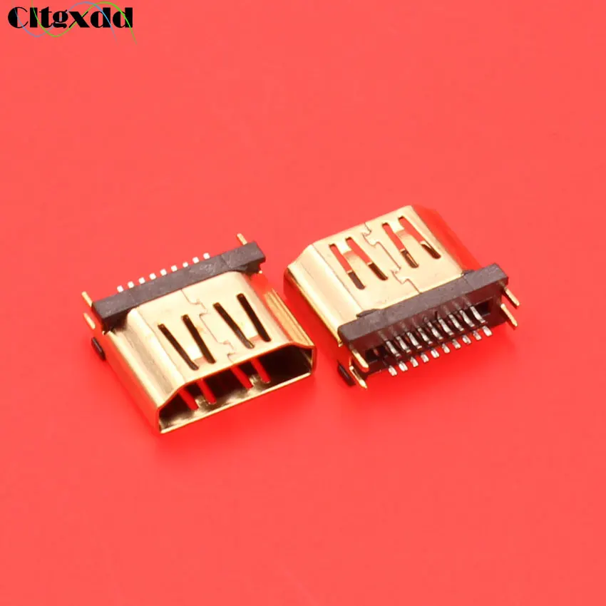 cltgxdd 19pin(9pin 10pin) Two-row needle HDMI jack socket female and male connector HD TV Interface and laptop replacement