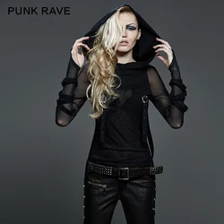 New Punk Rave Emo Rockabilly Gothic Vintage Top Shirt Cotton Women fashion M XL 3XL T407