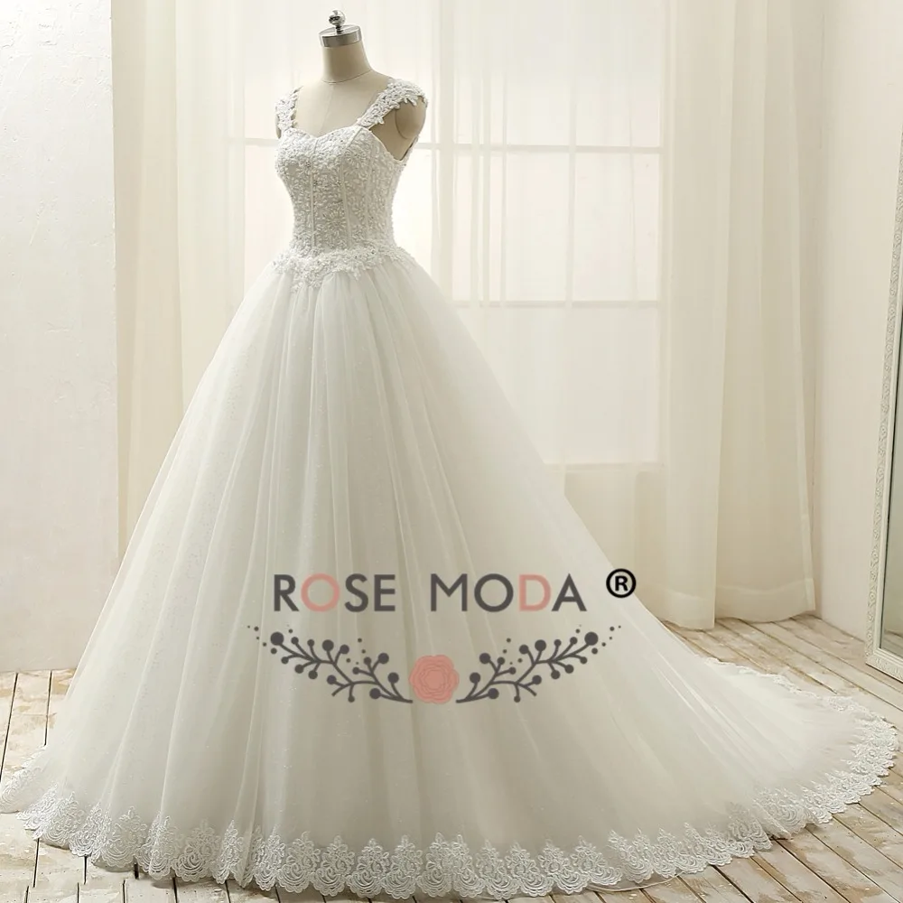 Rosa moda princesa laço vestido de casamento corset volta fotos reais