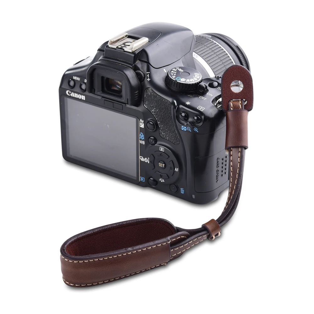 Camera PU Leather Hand Strap Grip Metal Ring Wrist For Sony Olympus Nikon Canon EOS R100 4000D 1300D 800D 750D Fujifilm X100VI