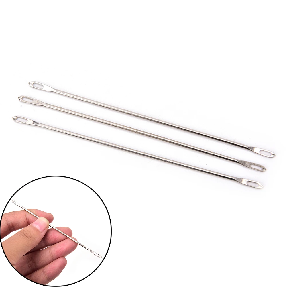 1pcs Double Eyed Needles DIY Transfer For Standard Knitting Machines Sliver Home Craft Accessories Sewing Tools