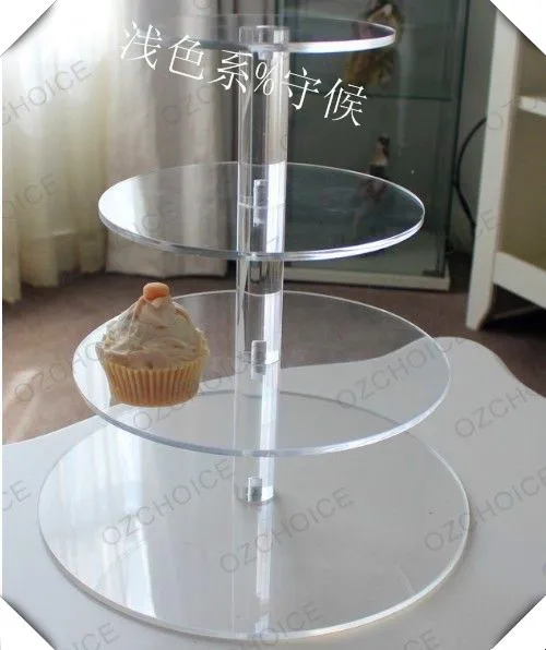 

wedding of cupcake stand !!Crystal Clear 4 Tier Round Acrylic Wedding Cake Display Stand Birthday Cupcake Stand decoration