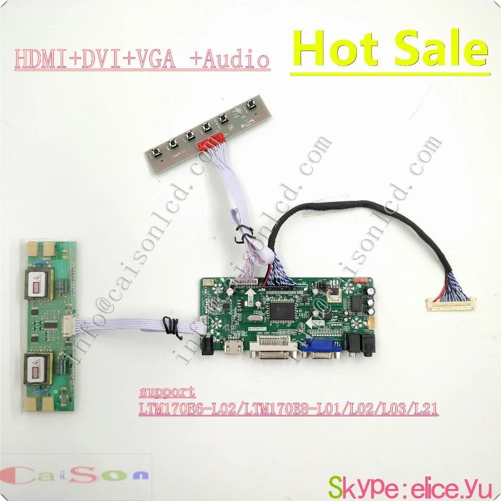 

LCD Driver Board support LTM170E6-L02/LTM170E8-L01/L02/L03/L21 17 inch lcd panel with 1280*1024