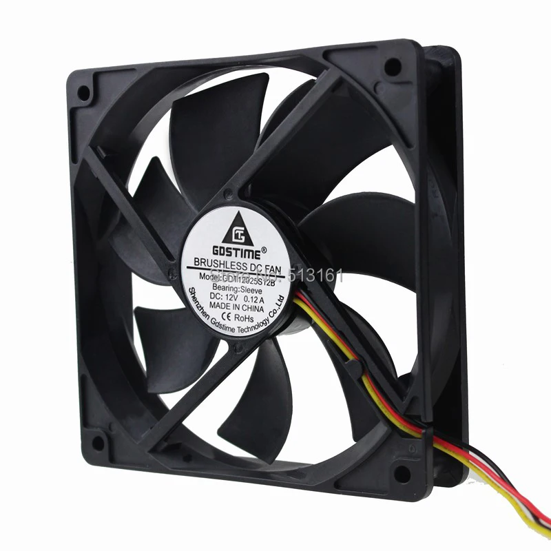 2 Stücke Gdstime 12 V 3Pin Kühler 120*25mm 12025 120mm Pc Kasten-system Drehzahlregler Fan