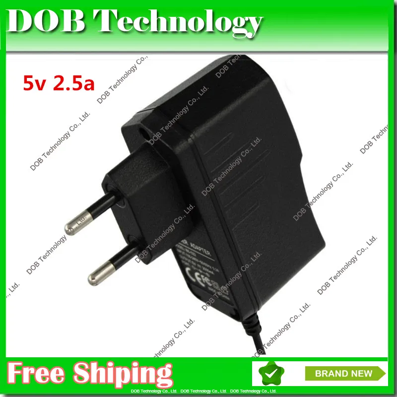 

5pcs/lot quality AC 100v-240v DC For 5v 2.5a power supply adapter 2500mA adaptador EU plug 2.5*0.7mm mobile phone used