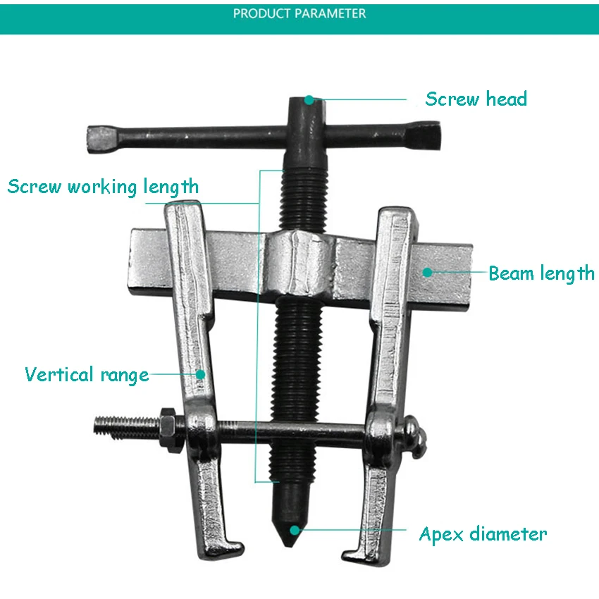 1pc Two Claw Puller Bearing Removal Tool 2-Claw Separation Puller Lifting Device Industrial Auto Mechanic Hand Tools NEW