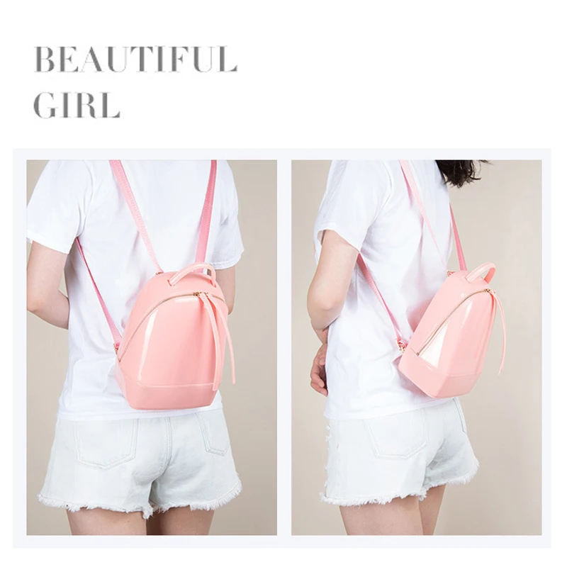 Candy Color Summer Jelly Backpacks Waterproof PVC School Bags Plastic Silicone Women Shoulder Bags Girls Backpack