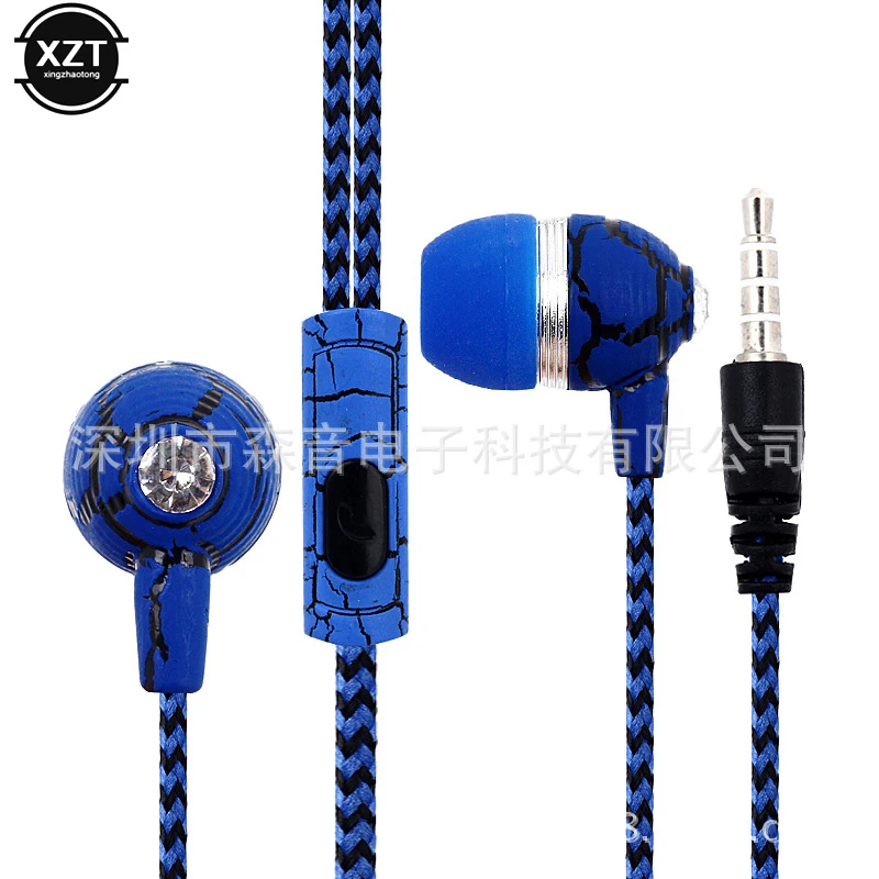 3.5 مللي متر ميناء التوصيل SF-A19 الكراك مضفر السلكية سماعة مع ميكروفون السلكية التحكم عن أندرويد آيفون