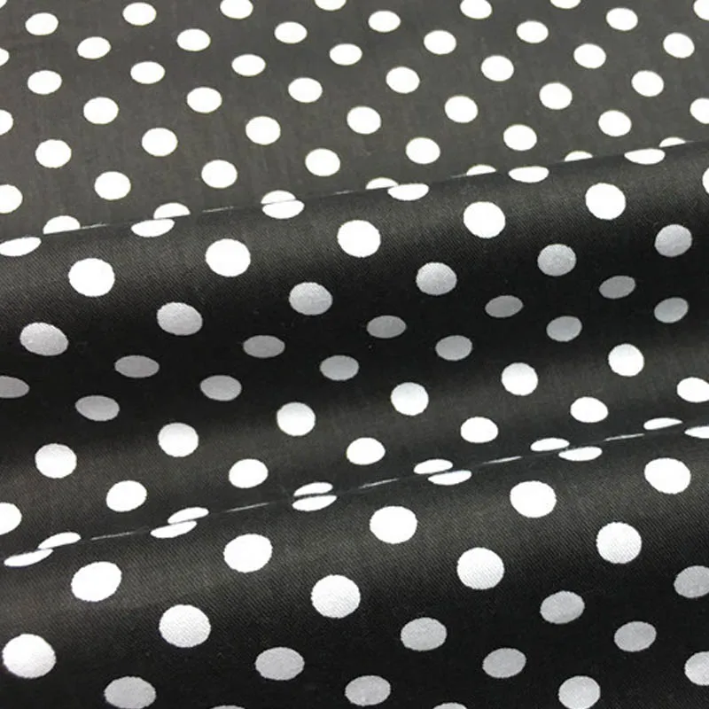 100% cotton twill textile black gray stars black white polka dot 0.8cm fabrics for DIY bedding handwork quilting patchwork craft image 5