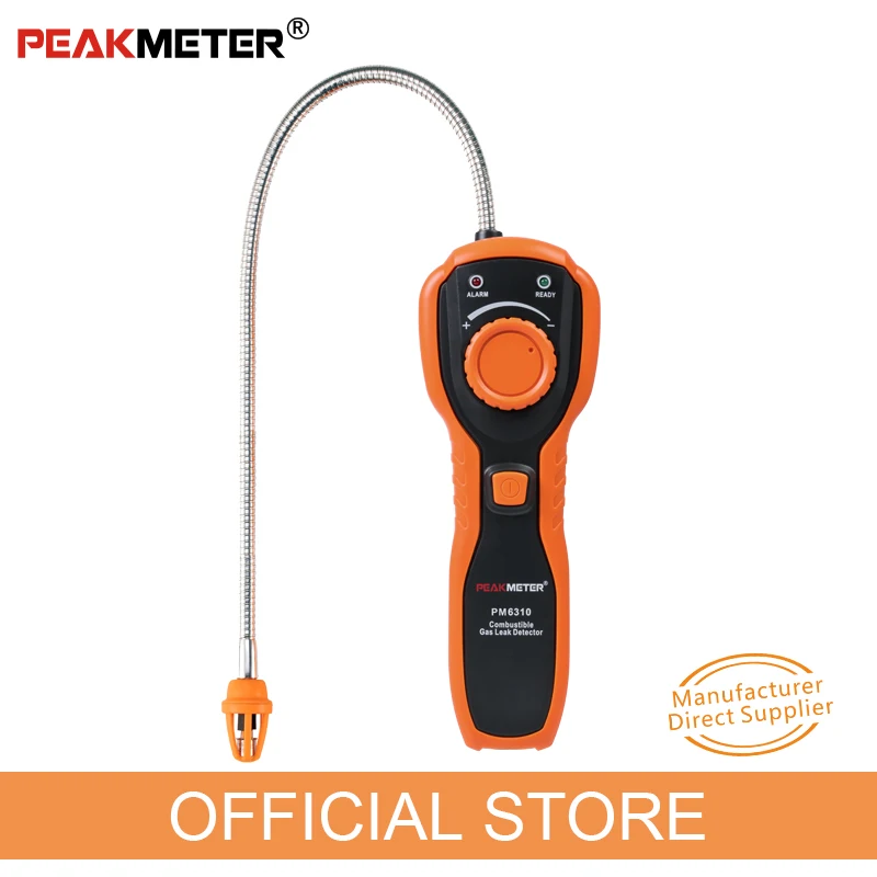 

Official PEAKMETER PM6310 High Accuracy Combustible Gas Leak Detector Analyzer Meter With Sound Light Alarm Analizador de gases