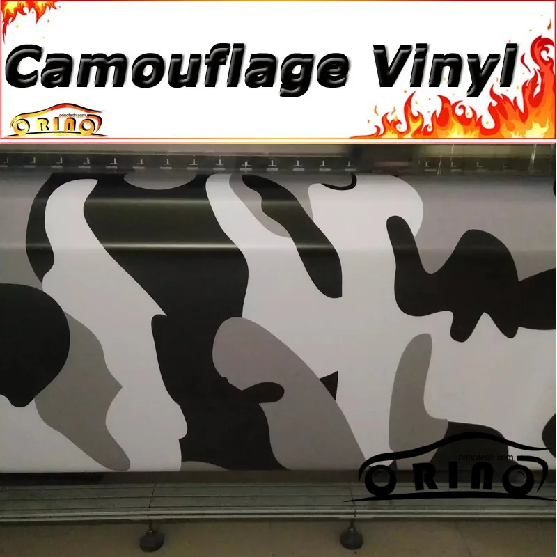 

Black Grey White Vinyl Wrap Motorcycle Truck Vehicle Camouflage Film Car Wrapping Sticker Air Bubble Free ORINO WRAPS