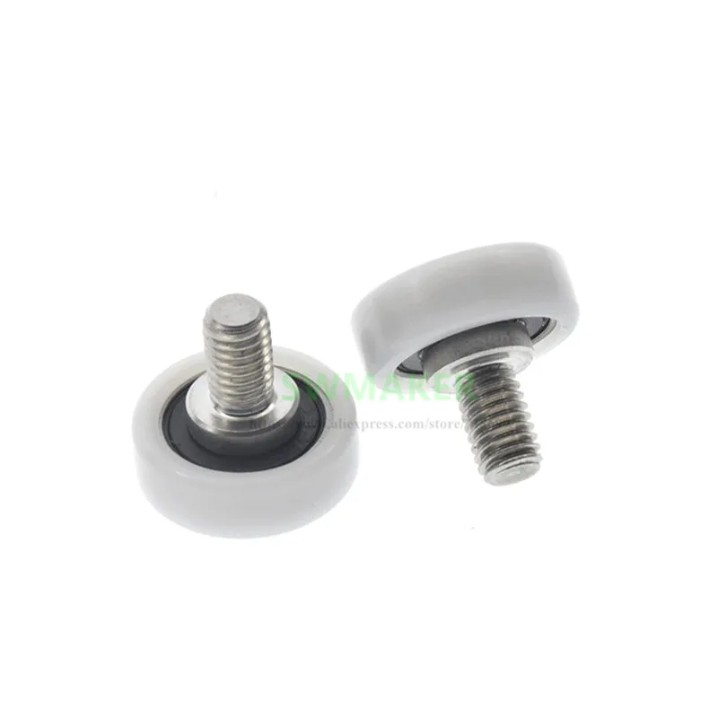 1pcs M5*16*5.4mm inner hexagon outer thread, bearing pulley, POM, EBH drawer display cabinet guide wheel, flat type