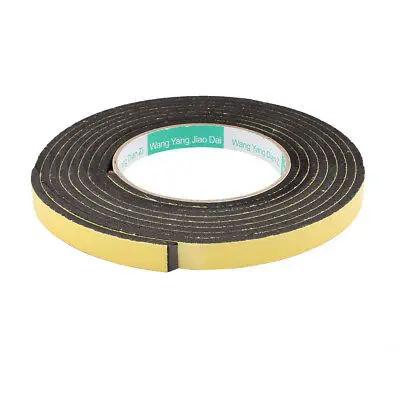 2Pcs 12mm Width 4mm Thickness EVA Single Side Sponge Foam Tape 3 Meters Length