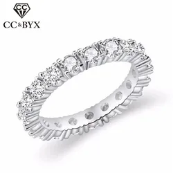 CC anelli per le donne placcato oro bianco Zirconia gioielli di moda da sposa accessori di fidanzamento Drop Shipping CC1565