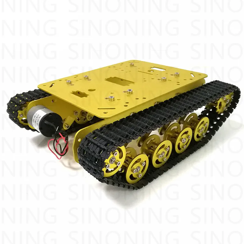 TS100 Robot Tank Chassis Shock Absorption Metal Caterpillar Suspension Crawler Caterpillar for Arduino 33GB520 6-12V MOTOR