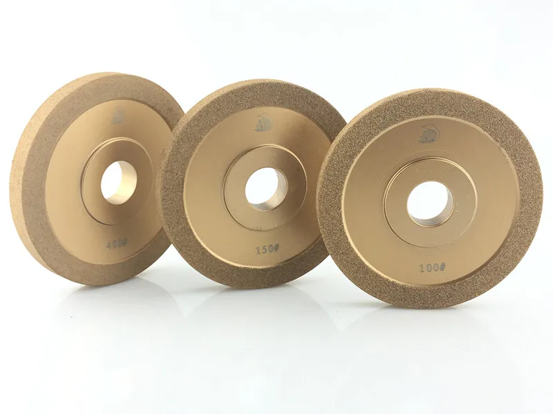 100mm Flat-shaped Gold Brazing Diamond Grinding Wheel Grit 80-400 Tool Disc Saw Blade Resin Diamond Grinding Wheel for Rotary Ab