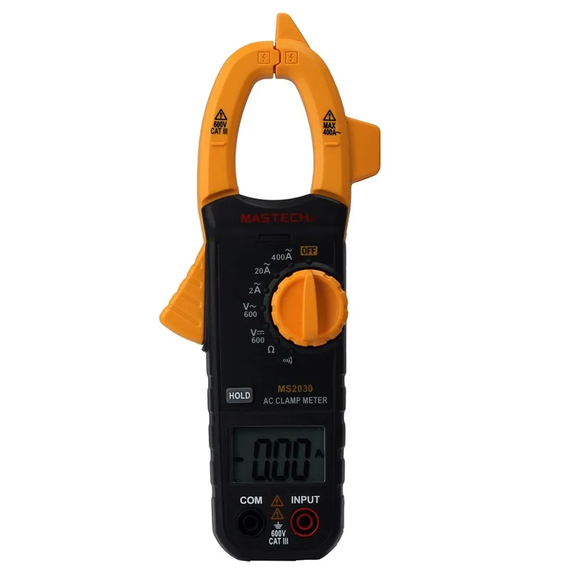 

Multitester MASTECH MS2030 Digital C Clamp Meters 400A multimeter with AC/DC Voltage Resistance Continuity Test & Data Hold