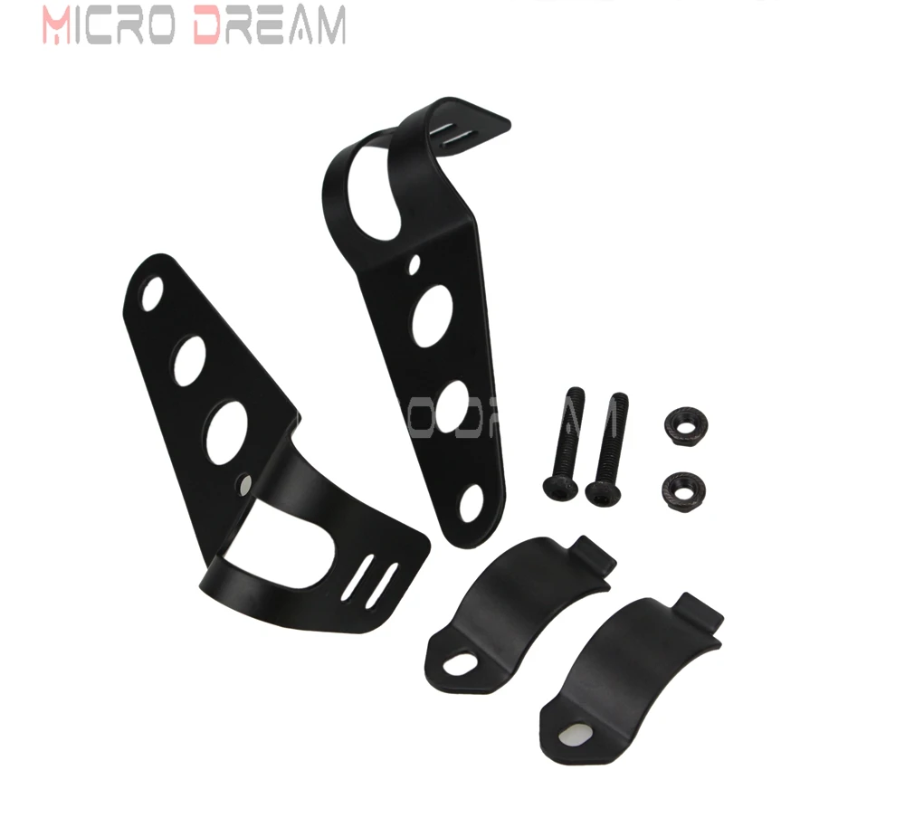 25-38mm Universal Motorcycle Headlight Mounting Brackets Black Headlamp Adjuster Fork Clamp for Yamaha Honda Suzuki Kawasaki