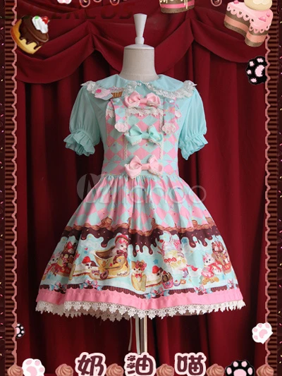 

Free shipping! New Arrivals! High quality! Cream Cat Cute Lolita Skirt