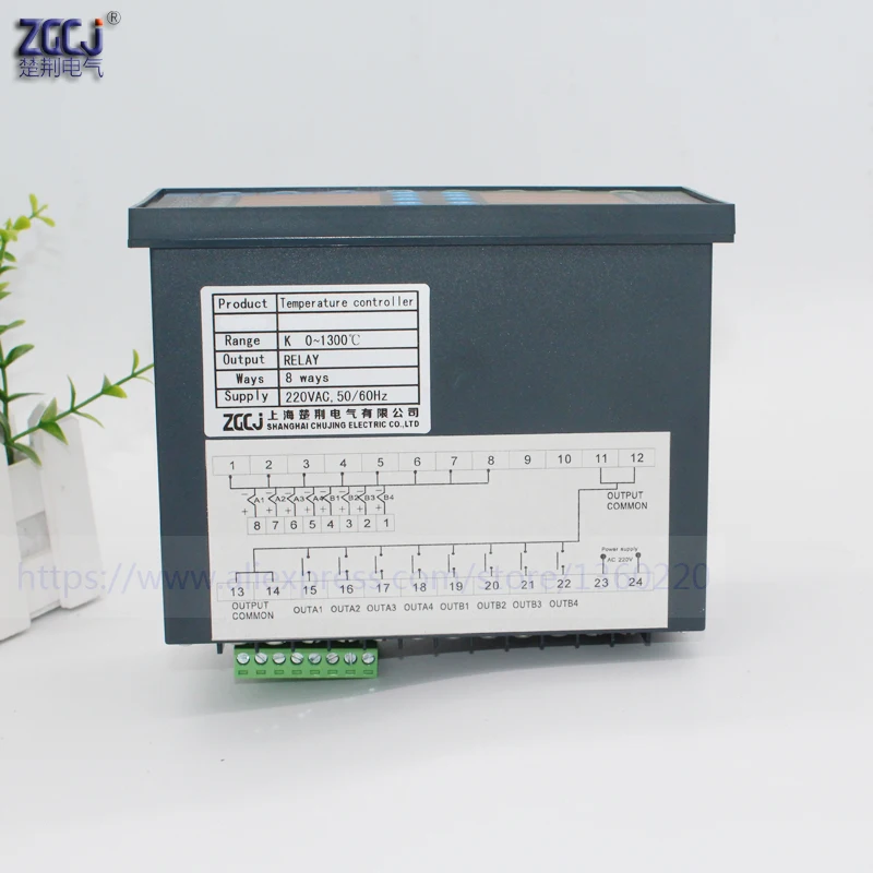 8 kanałów cyfrowy termostat Multifuncion 8 sposoby pomiaru temperatury regulator wielu punktów można połączyć z 8 czujników
