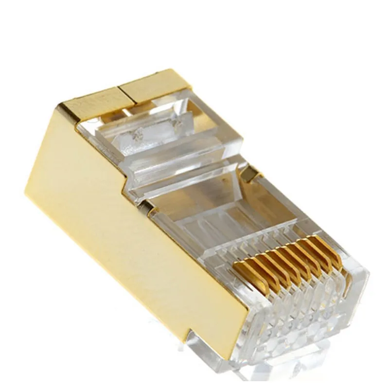 RJ45 Cat5e FTP STP 8P8C Ethernet Connettore del Cavo Spina Modulare Cat5e Schermato Per La Rete Patch Cord