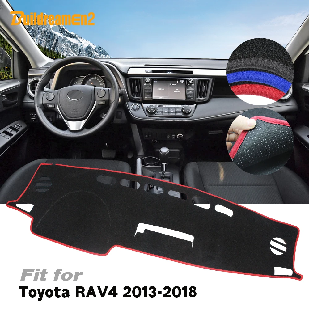 Car Avoid Light Pad Dashboard Cover Dash Board Instrument Platform No-Slip Mat For Toyota RAV4 2013 2014 2015 2016 2017 2018