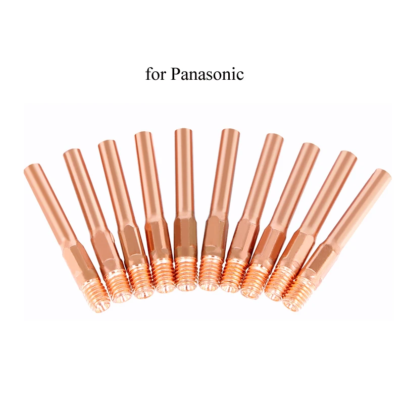 

10pcs/lot Mig Welding Gun Accessory Nozzle 45mm Length 0.8/1.0mm thread Welder Torch Contact Tips for Panasonic Free Shipping