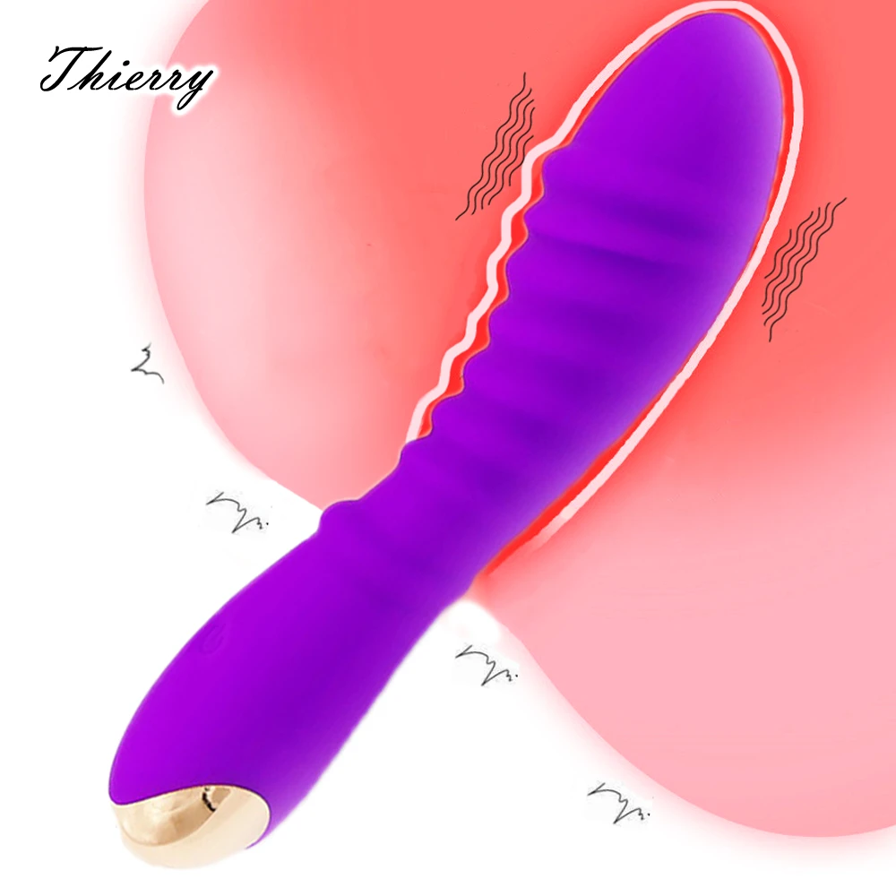 Thierry Silicone G-Spot Vibrator, 20 speeds Waterproof Dildo Massage Clitoris Vagina Stimulator Sex Toys for Women Masturbation