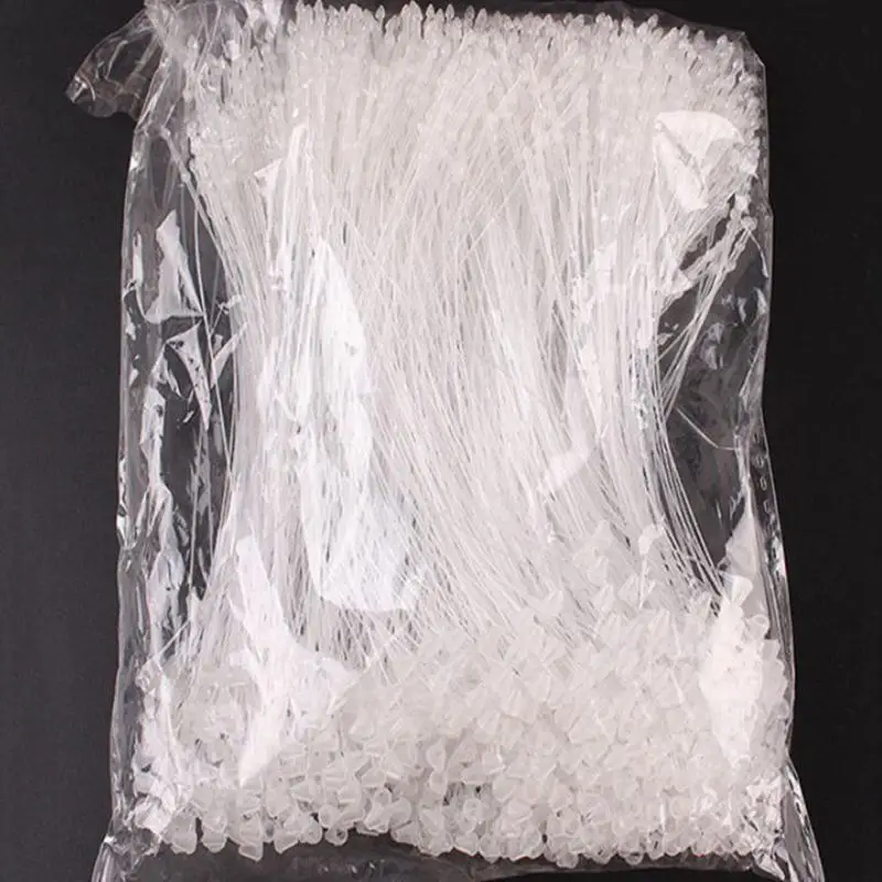 1000pcs/bag  5 inch (125mm)  Plastic Loop Pin Transparent Security Loop Pin For Garment Tags handmade label clothing labels