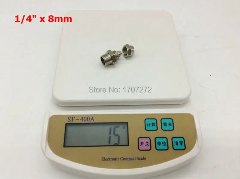 Conectores rápidos de bronze para mangueira de 8mm e encaixe de tubulação tipo rosca 1/4, encaixe de cobre, encaixe de latão