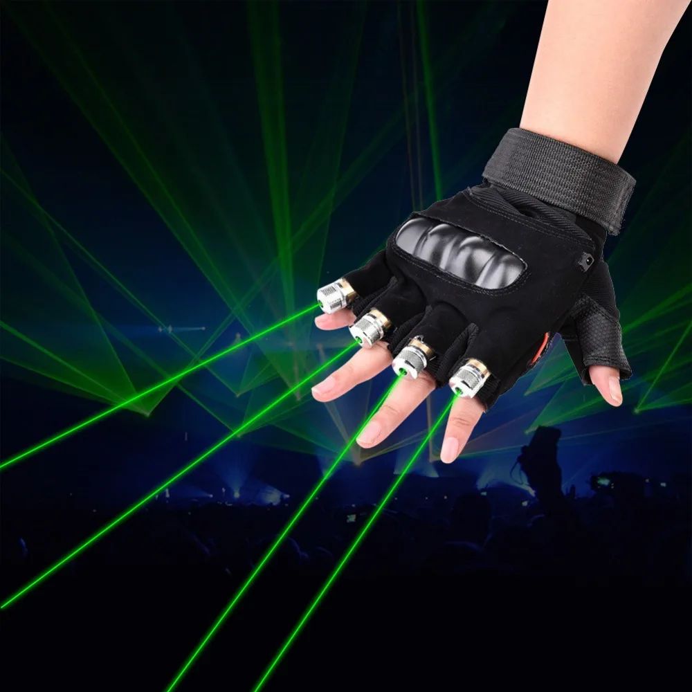 New 1Pc Left/Right Red/Green LED Lasering Light Gloves For Dancing Stage Show DJ Club Prop Party Dedoration