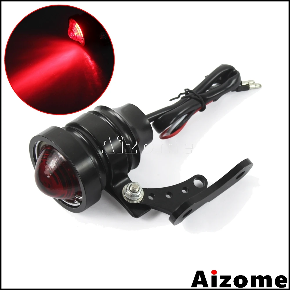 

Black Retro Stop Light Motorcycle Moto Bullet Taillight Fender Brake LED Tail Light For Harley Cafe Racer Bobber Chopper