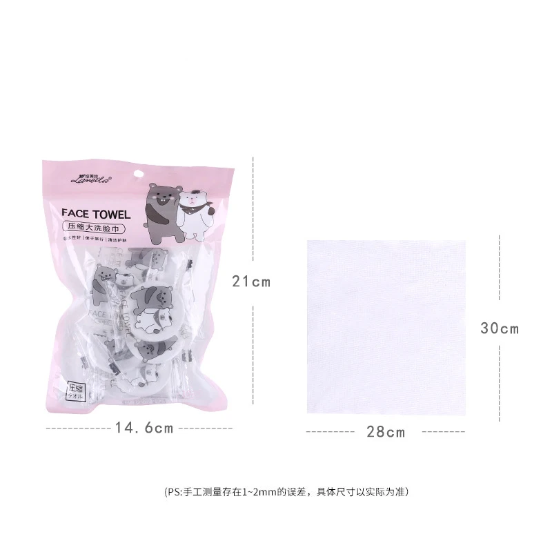 Space Saving Compressed Towel Cotton Hotels Camping Trip Practical Portable Face Towels Travel Essential Compressed Wet Napkin