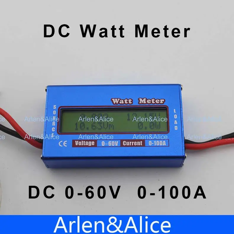 

DC Watt meter with LCD display for DC 0-60V 0-100A balance voltage current RC battery power Analyzer